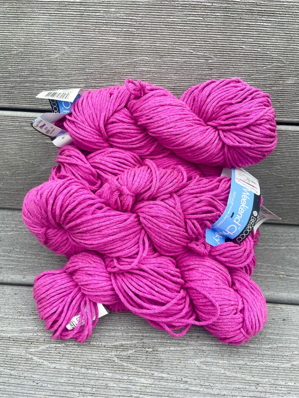 Lot 5 skeins Berroco Yarn Weekend Chunky acrylic cotton purple/pink 6946 NEW